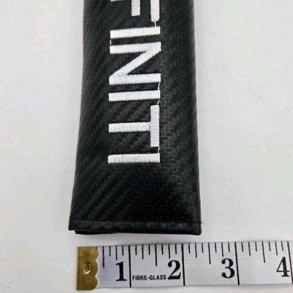2PCS Seat Belt Cover Shoulder Pads Protector Black White Logi for INFINITI New - Picture 4 of 6